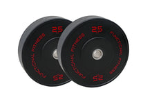 Load image into Gallery viewer, Black Olympic Rubber Bumper Plates
