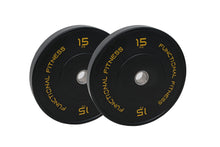 Load image into Gallery viewer, Black Olympic Rubber Bumper Plates
