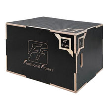 Load image into Gallery viewer, 3 in 1 Black Non-Slip Wooden Plyo Box, (20&quot; x 24&quot; x 30”)